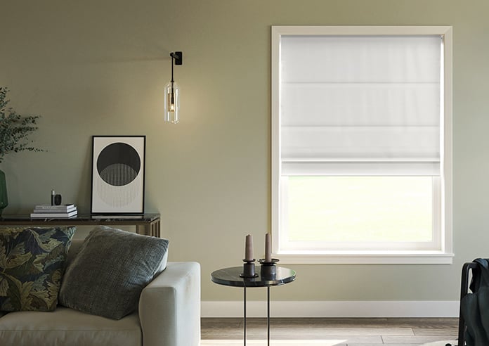 Bruschal (Blackout), Light Grey - Motorised Roman Blind - Image 3